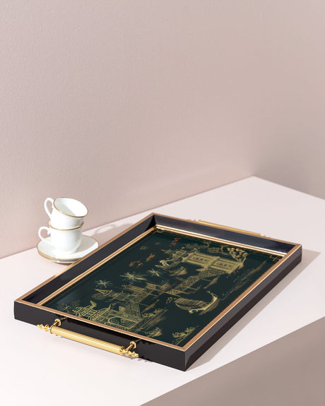 Vibrant Glass Serving Tray - Modern Colorful Design