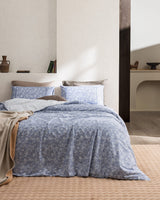 100% Cotton King Size Bedding Set - Fitted Sheet & Printed Design