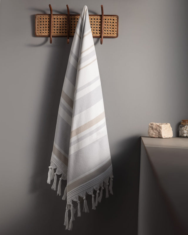 Striped Turkish Hammam Bath Towel - Quick Dry Beach & Spa Peshtemal