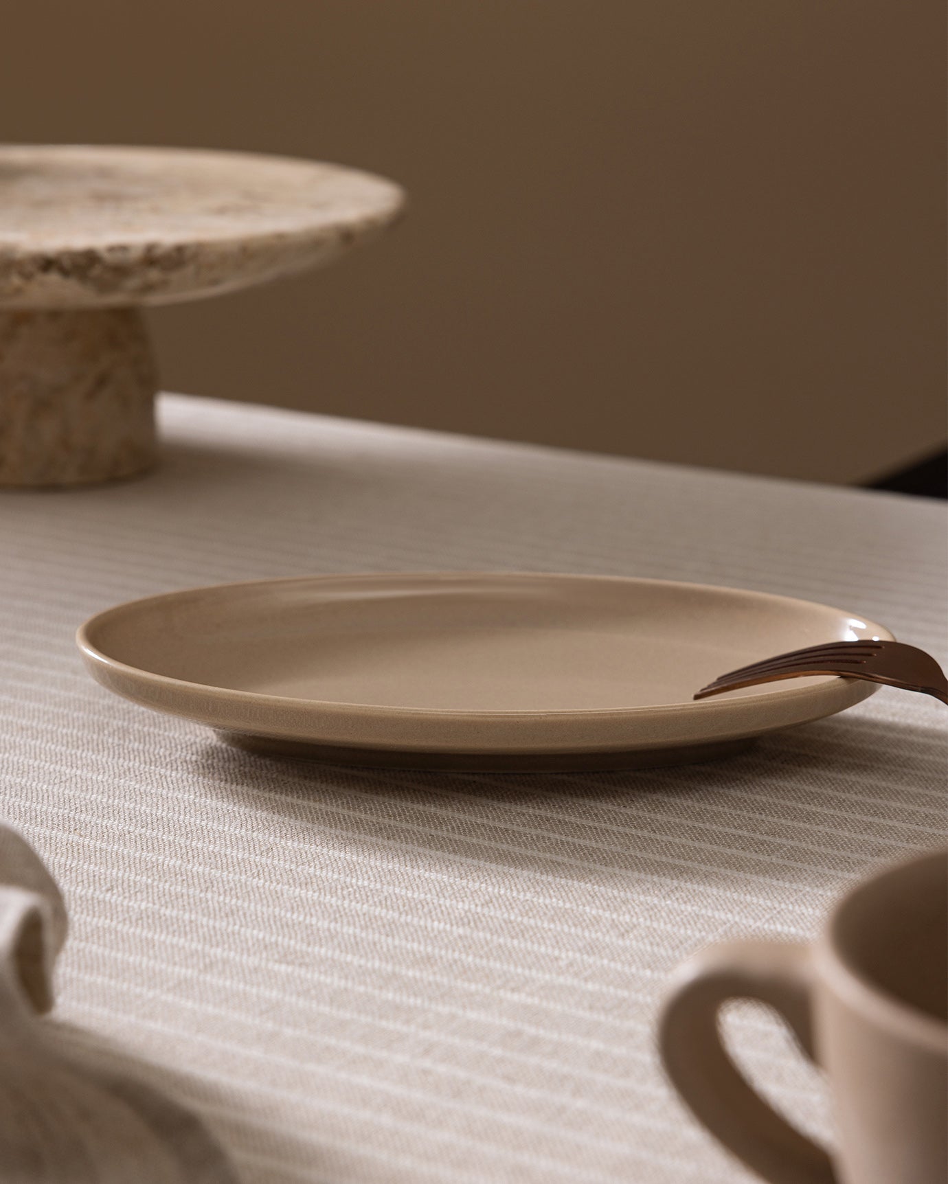 New Bone Porcelain Oval Serving Plate - Aurea Collection