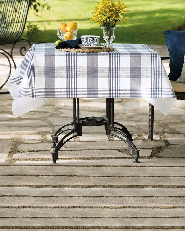 Durable Indigo PVC Tablecloth