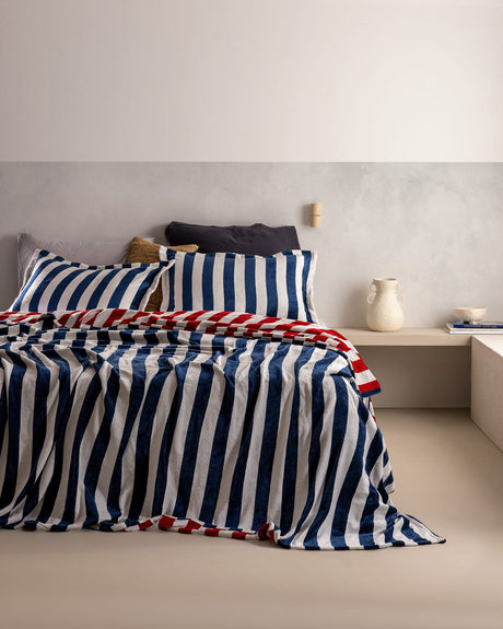 Viscose Blend Double Duvet Cover Set - Reversible Comfort Design