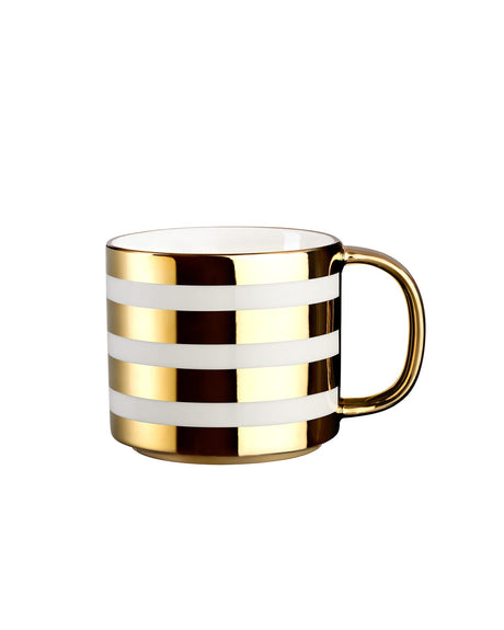 New Bone China Mug - Contemporary Gold Finish for Everyday Elegance