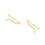 Sterling Silver Tiny Squares Earcuff Earring - Modern Design