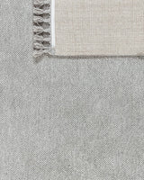 Polyester Area Rug - Modern Grey with Fringed Edges