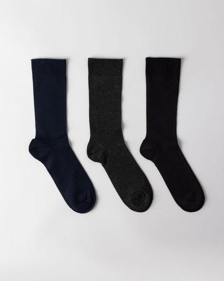 Viscose Blend Ankle Socks 3-Pack - Everyday Comfort