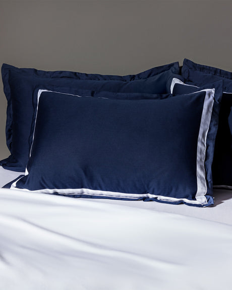 100% Cotton Sateen Family Duvet Cover Set - Elegant Yacht Border