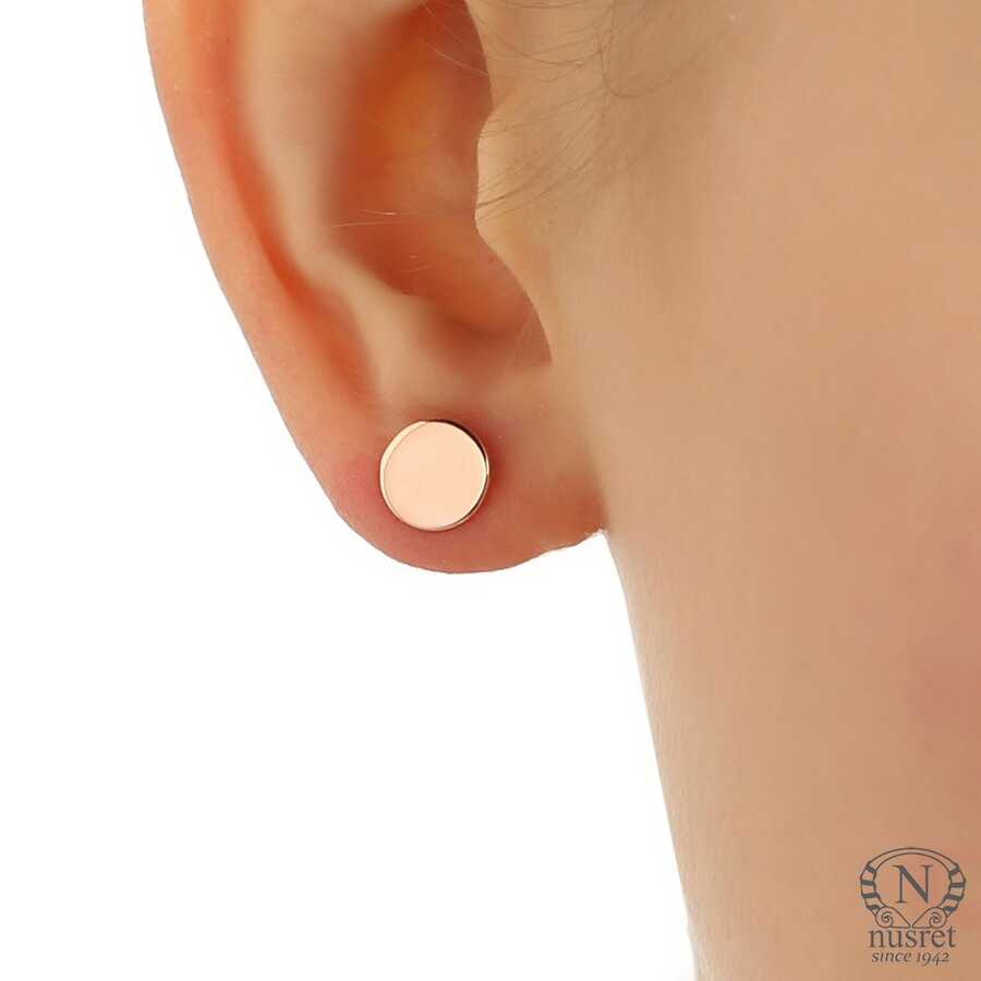 Sterling Silver Minimalist Round Stud Earrings - Everyday Essential