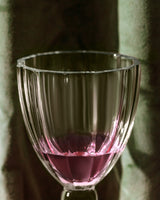 Clear Glass Tall Goblet Set of 4 - Elegant Modern Drinkware