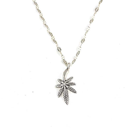 Sterling Silver Leaf Pendant Necklace - Elegant Nature Design