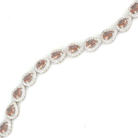 925 Sterling Silver Zultanite Teardrop Waterfall Bracelet