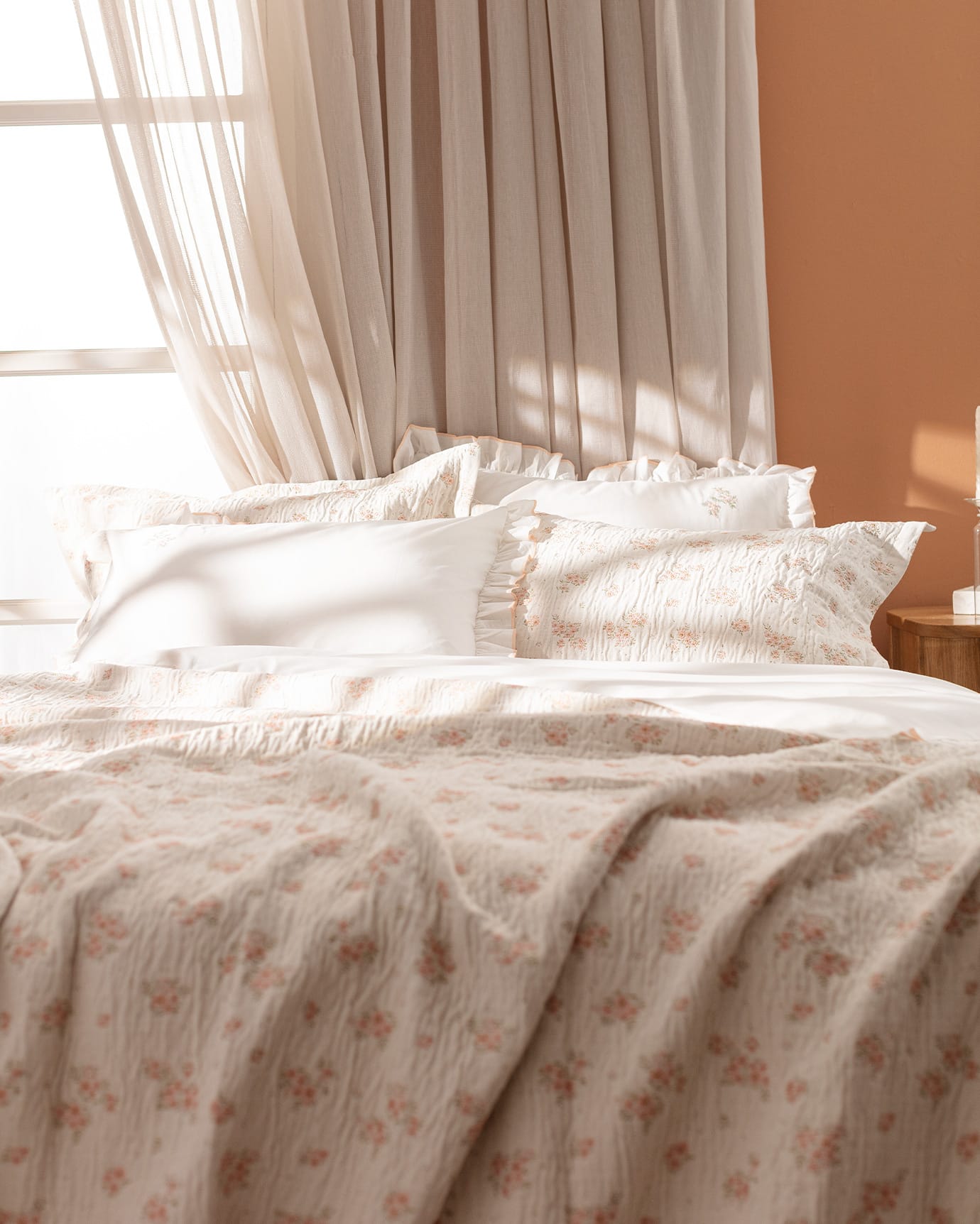 Double Bedspread Set - Powder Pink - Soft & Elegant Bedding