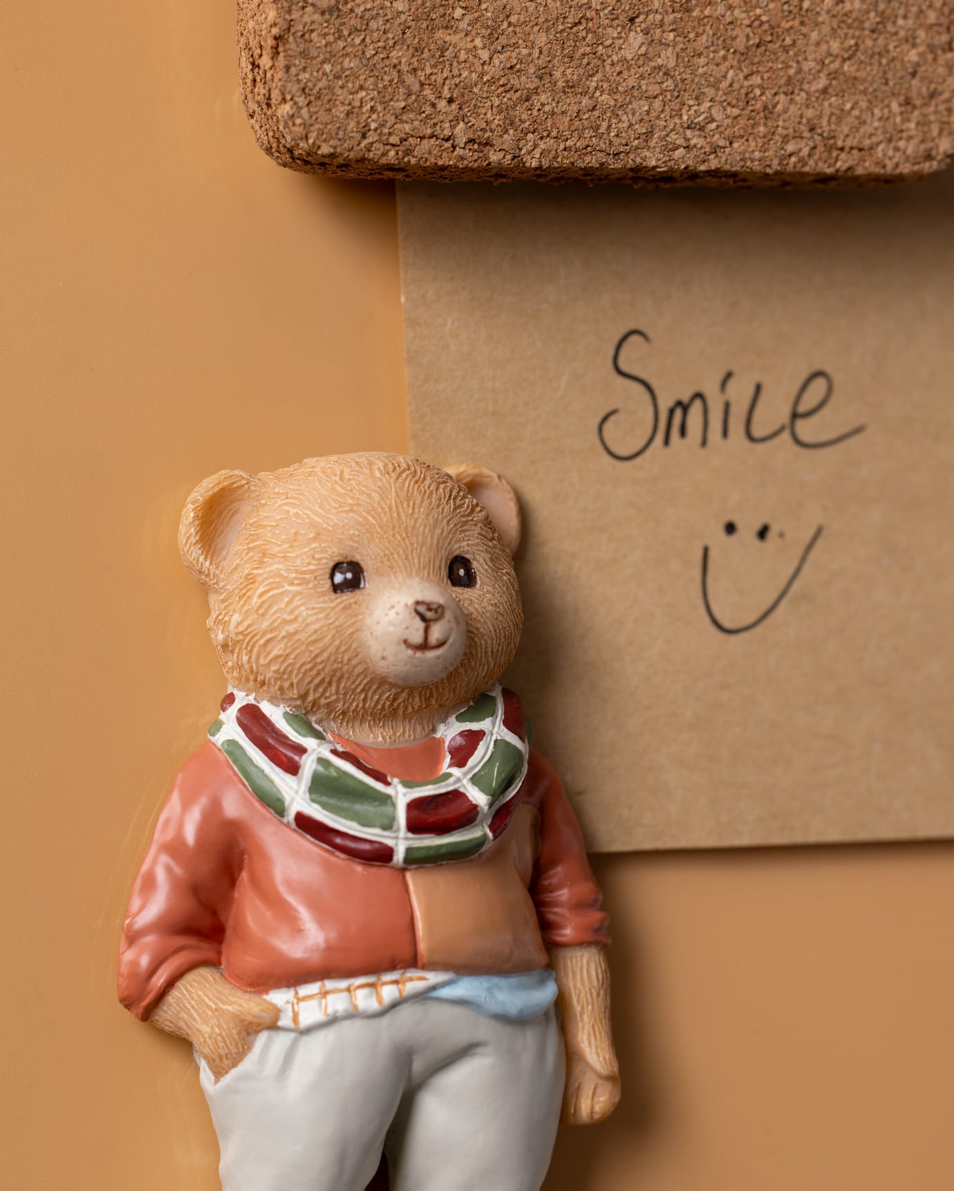 Cute Salmon Bear Refrigerator Magnet - Decorative Home Accent