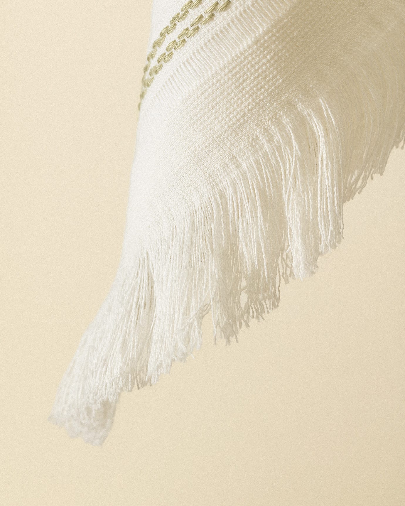 Serviette de visage 100 % coton - Serviette à main douce, absorbante et à séchage rapide, blanche et verte