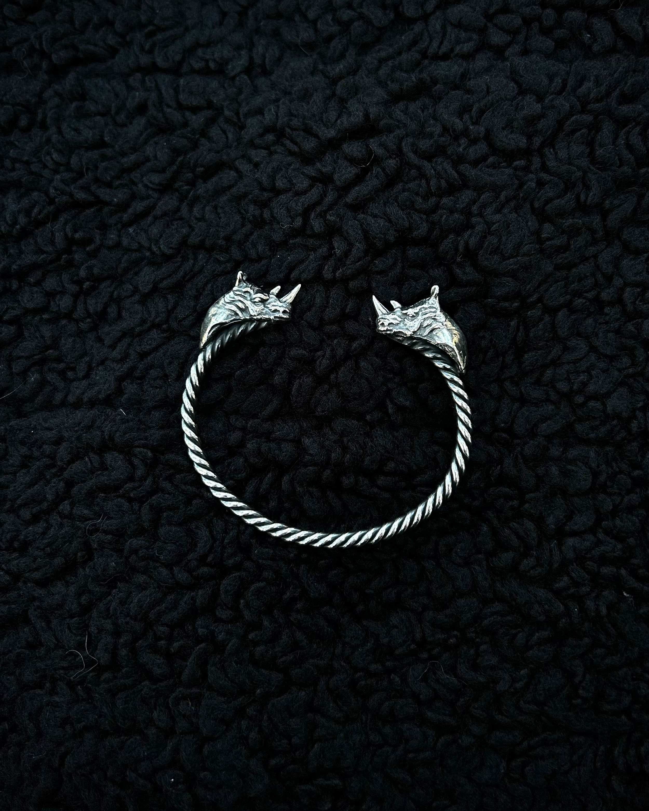 Sterling Silver Bracelet - Adjustable Rhinoceros Design