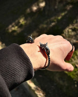 Sterling Silver Bracelet - Adjustable Rhinoceros Design
