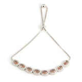 925 Sterling Silver Zultanite & Zircon Tennis Bracelet