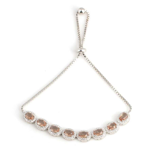 925 Sterling Silver Zultanite & Zircon Tennis Bracelet