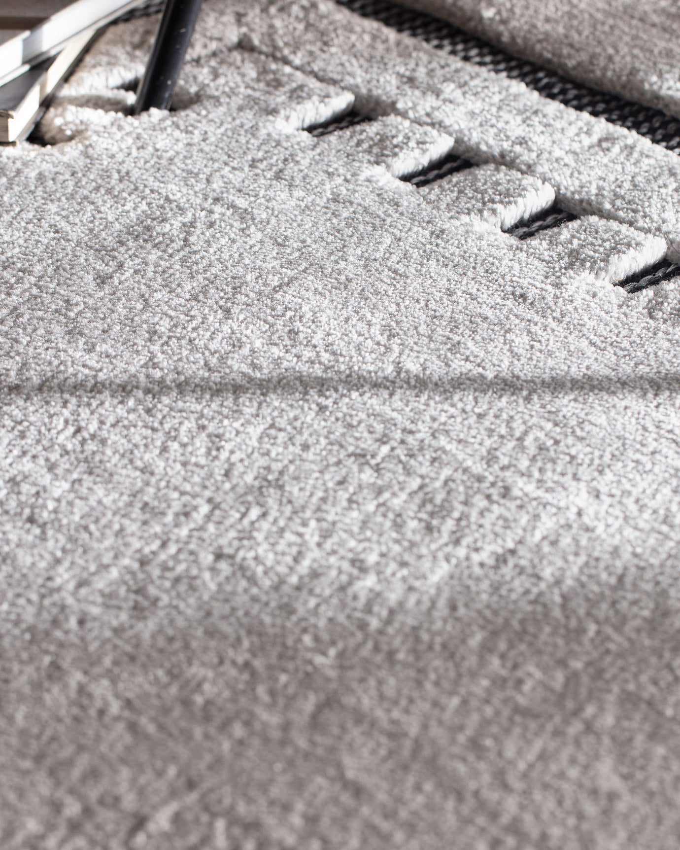 Gray Polyester and Polypropylene Runner Rug - 80x300 cm