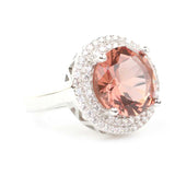 925 Sterling Silver Zultanite & Zircon Halo Ring
