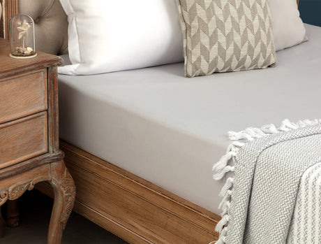 100% Cotton Ranforce Single Fitted Sheet - Soft, Breathable Bedding