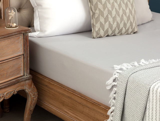 100% Cotton Ranforce Single Fitted Sheet - Soft, Breathable Bedding