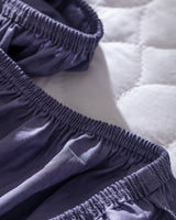 Premium King Size 100% Cotton Ranforce Fitted Sheet, Purple