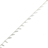 Premium 925 Sterling Silver Fringed Bar Anklet