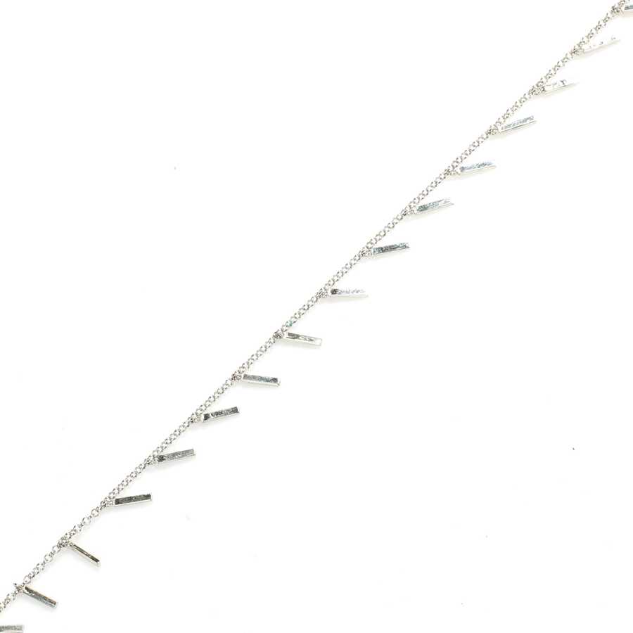Premium 925 Sterling Silver Fringed Bar Anklet