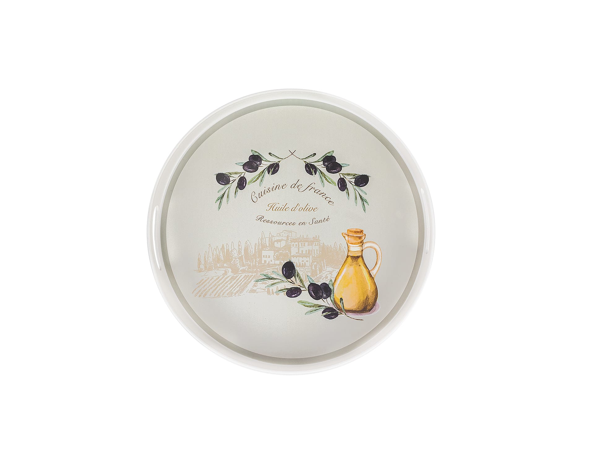Durable Plastic Serving Tray - Elegant Round Design for Stylish Hosting