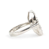 925 Sterling Silver Square Baguette Zircon Statement Ring
