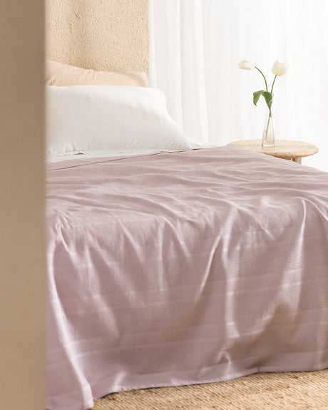 Mathilda Double Pique Bed Coverlet - Soft, Breathable Ecocell Blanket
