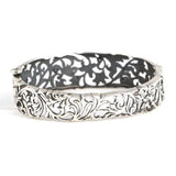 Sterling Silver Zircon Bracelet - Oval Filigree Design