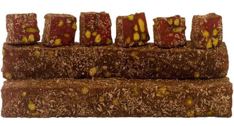 Premium Pomegranate Pistachio Turkish Delight Cocoa Dusted