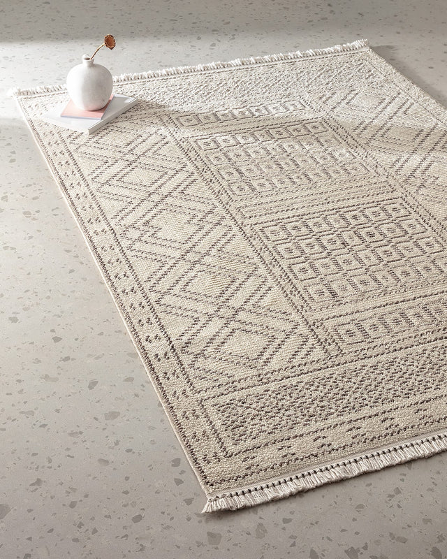 Soft Cream Area Rug for Living Room and Bedroom Decor