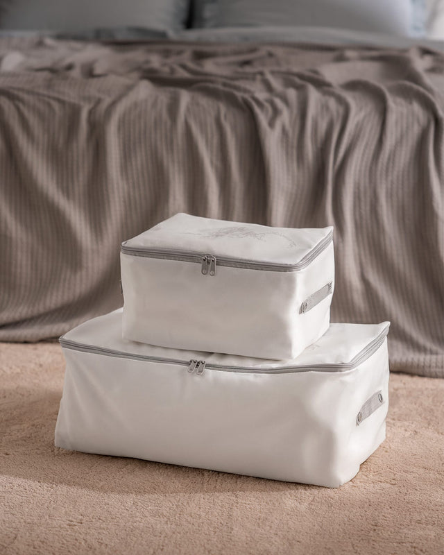 Polypropylene Storage Organizers - Floral Pattern 2-Piece Set