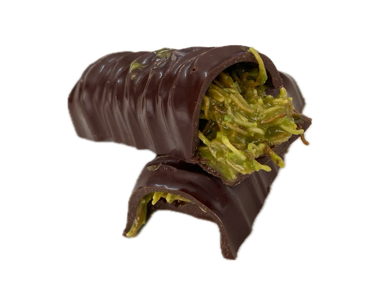 Vegan Bitter Dubai Chocolate – %70 Bitter Chocolate with Pistachio, Kadayif and Tahini (42g)