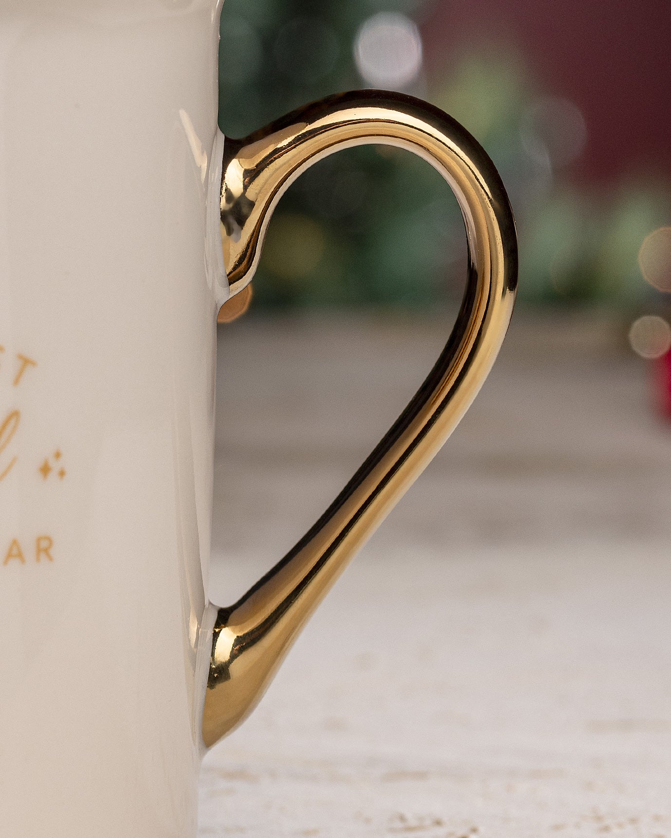 Elegant White & Gold Bone China Mug - 280ml Coffee & Tea Cup