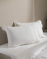 100% Cotton Double Duvet Cover Set - Classic White Chambre