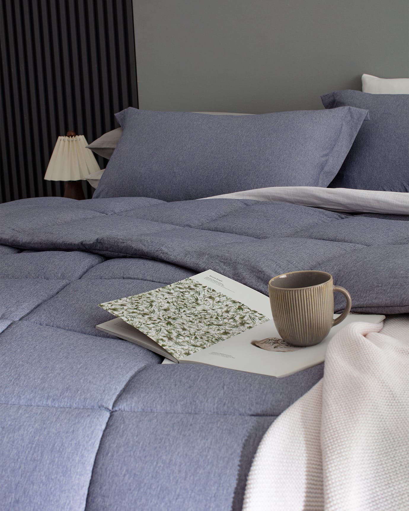 Indigo Twin Size Bedding Set - Comforter, Sheets, Pillowcase