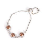 925 Sterling Silver Zultanite & Zircon Entourage Slider Bracelet