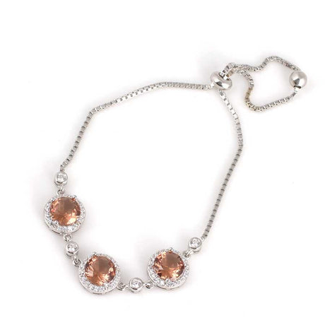925 Sterling Silver Zultanite & Zircon Entourage Slider Bracelet