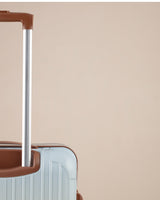 Large Beige Travel Luggage Suitcase