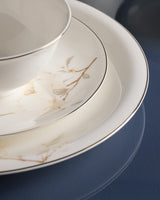Fine Bone Porcelain 6-Person Dinnerware Set - Elegant & Durable