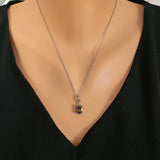Premium 925 Sterling Silver Oval Mystic Topaz Necklace