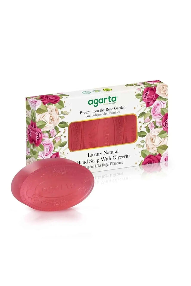 Handmade Natural Rose Garden Hand Soap Bar - 3 x 100g Pack