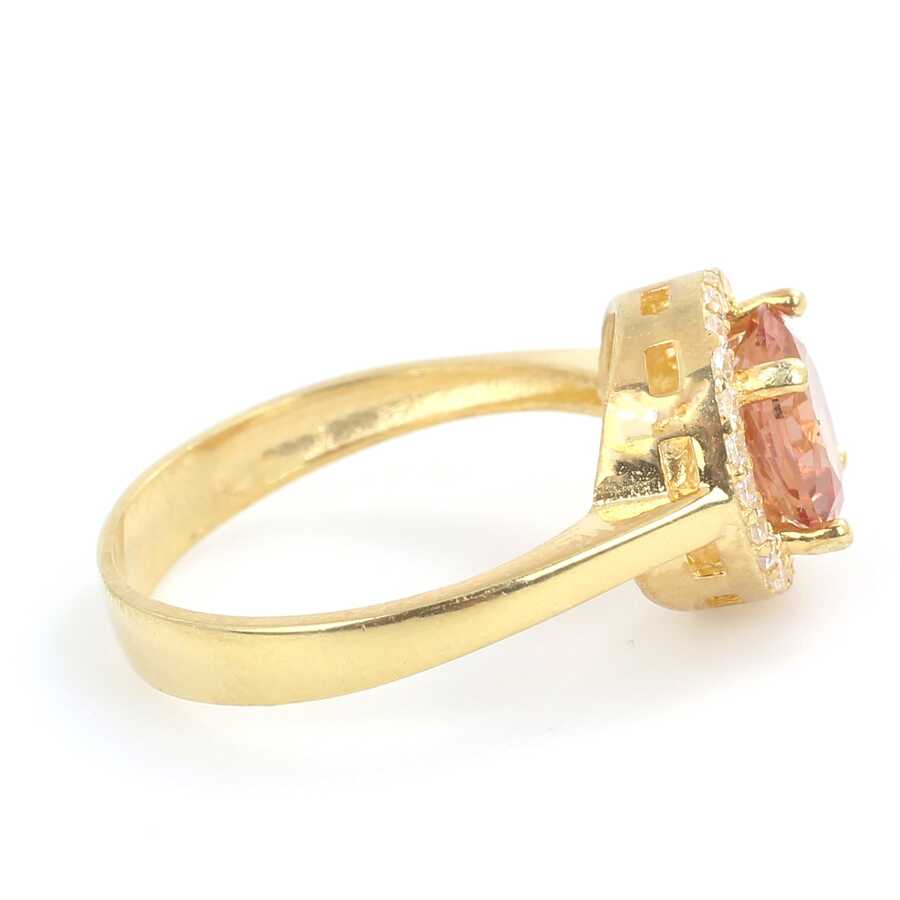 925 Sterling Silver Round Zultanite Ring with Zircon Accents