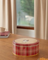 Large Round Metal Storage Box - Decorative Home Organizer
