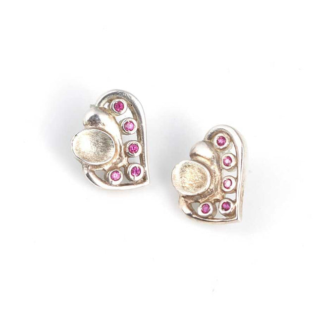 Premium Sterling Silver Openwork Heart Earrings