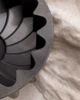 Non-Stick Fluted Cake Pan - Taupe for Easy Release Baking